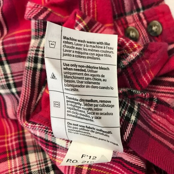 Carhartt Womens Red Multi Plaid Flannel Long Sleeve Button Front Top Size S - Picture 7 of 8